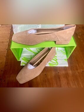 NWT Sam Edelman Kasey Square Toe Ballet Flat in Cyprus tan suede